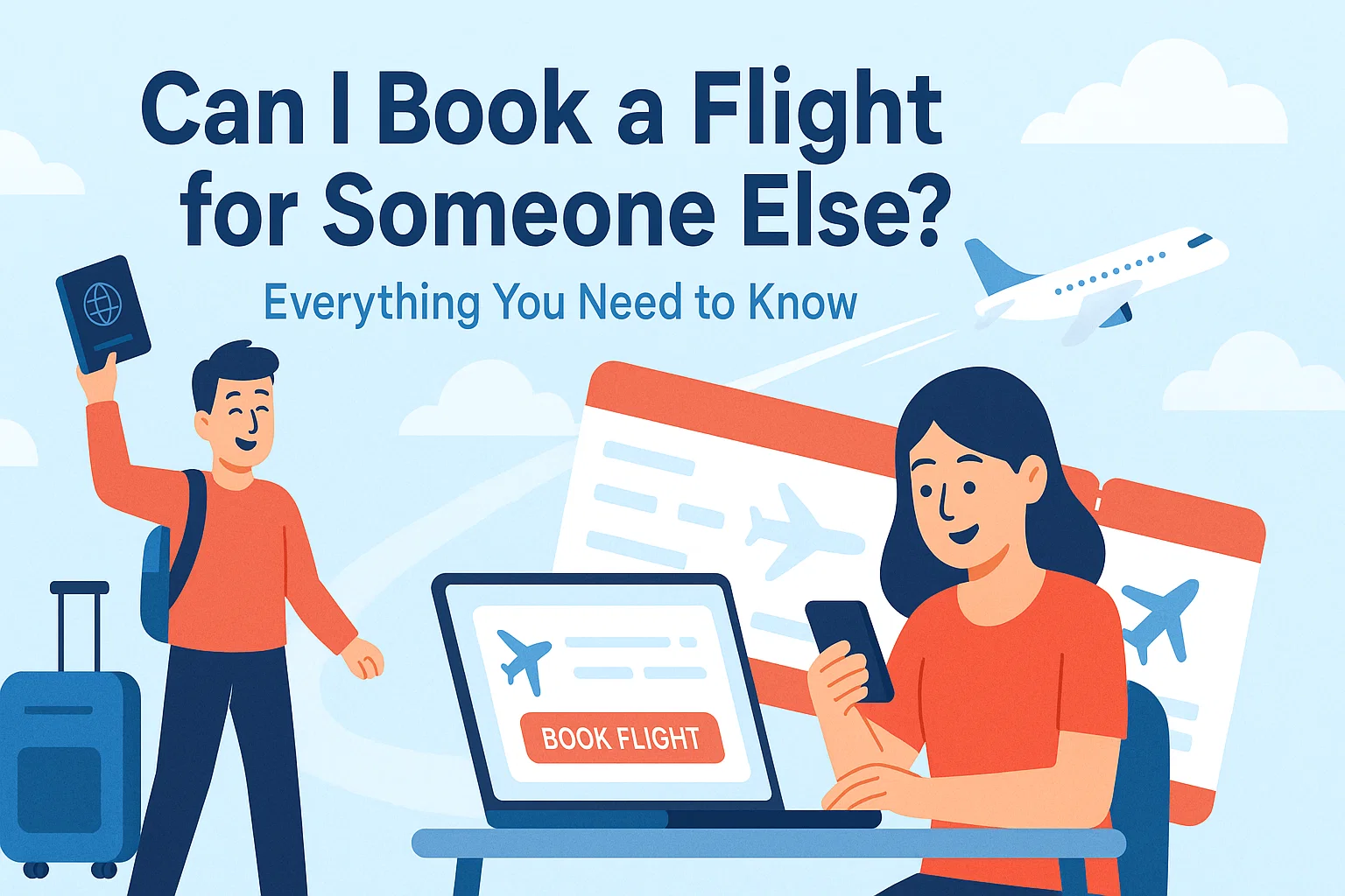 Can I book a flight for someone else
