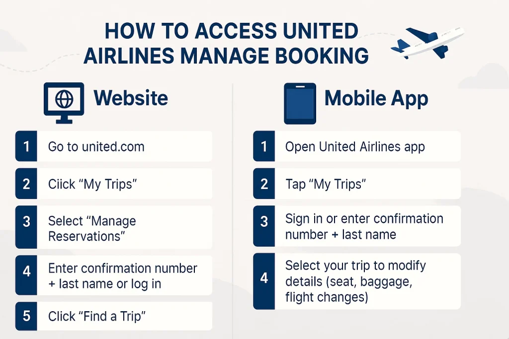 How to Access United Airlines Manage Booking