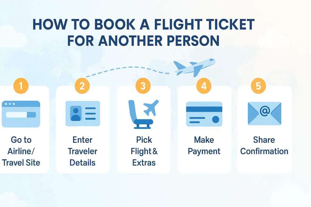 how to book a flight ticket for someone else