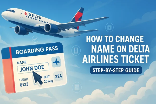 how to change name on delta airlines flight tickets