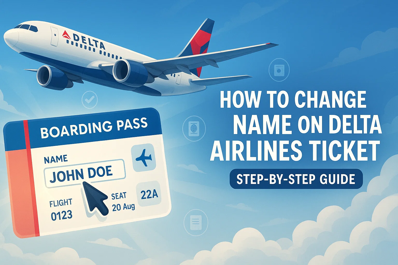 how to change name on delta airlines flight tickets