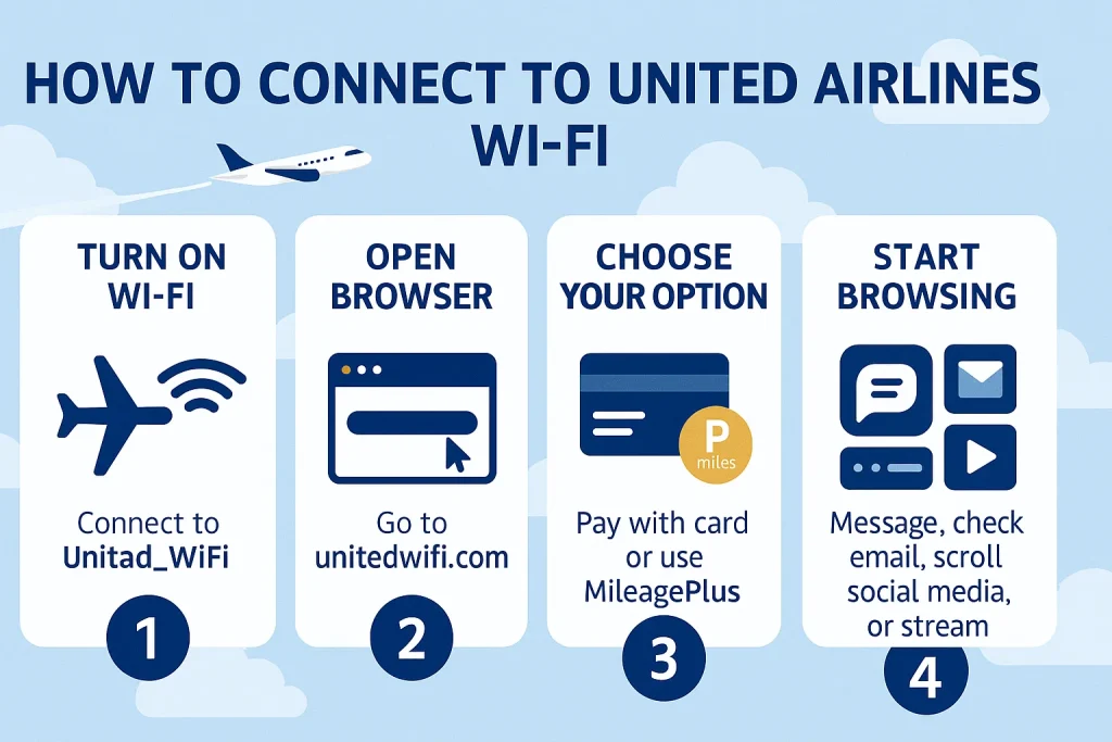 how to connect united airlines wifi