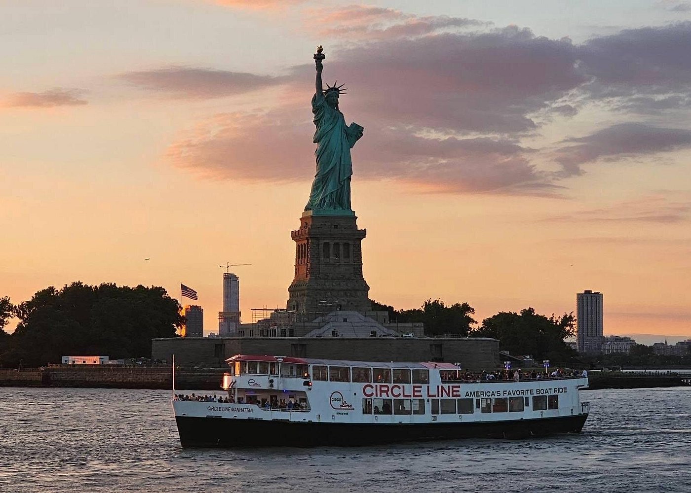 New York Sunset Harbor Cruise with Statue of Liberty Views